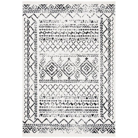 Safavieh 12 x 15 ft. Tulum Power Loomed Rectangle Area Rug Ivory & Black TUL268D-1215
